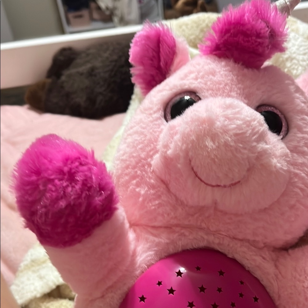 Charming Pink Unicorn Plush Toy for Small Pets